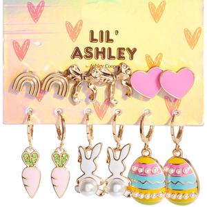 Kids Lil' Ashley 6pr. Gold-Tone Playful Stud & Hoop Earrings