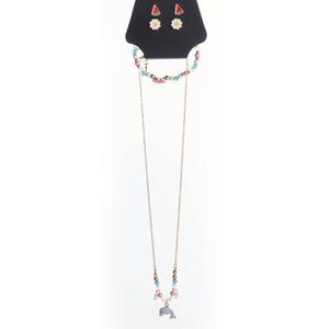 Lil' Ashley Dolphin Necklace/Flower Bracelet/Earring Set