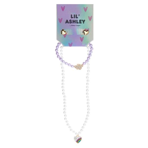 Kids Lil' Ashley Cloud/Rainbow/Heart 3pc. Jewelry Set