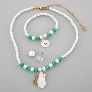Kids Lil' Ashley Cat Pendant Necklace/Bracelet/Stud Earrings