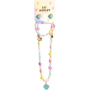 Kids Lil' Ashley Beaded Shell Necklace & Earrings Set