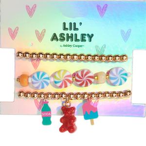 Kids Lil' Ashley Candy Theme Charm Bracelet Trio
