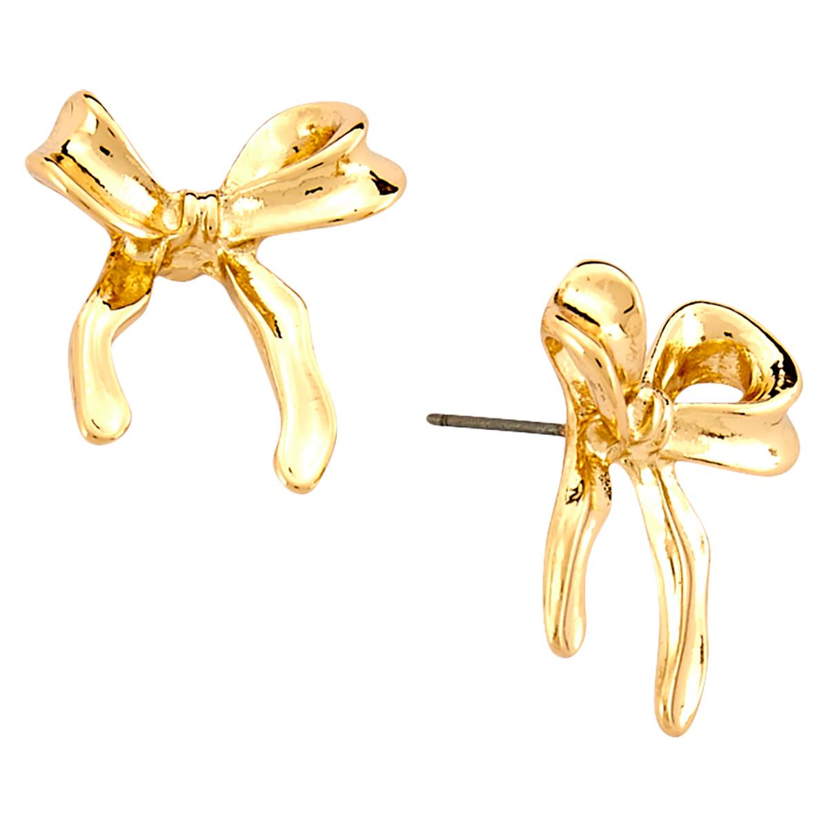 Ashley Metal Bow Stud Earrings