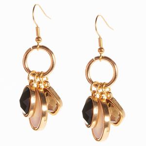 Ashley Cooper(tm) Faceted & Polished Stone Cluster Drop Earrings