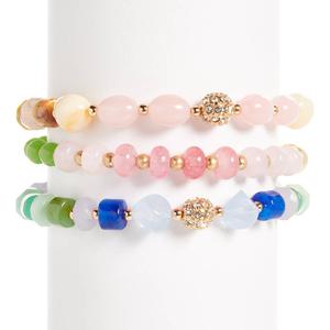 Ashley Cooper(tm) Colorful Beaded Stretch Bracelet Set