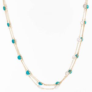 Ashley Cooper(tm) Bead Detail & Pearl-Inspired Layered Necklace