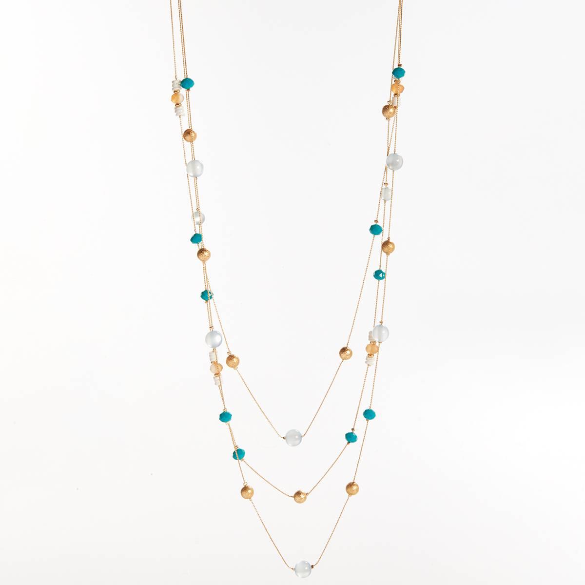 Ashley Coopertm Chain Strands Beaded Layered Necklace 16$