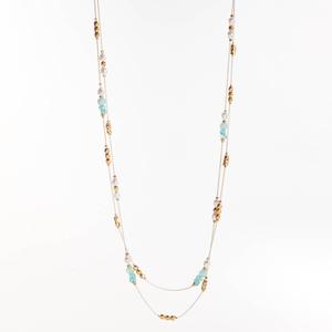 Ashley Cooper(tm) Mixed-Tone Chain Beaded Layered Necklace