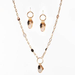 Ashley Cooper(tm) Faceted Stones & Accents Necklace & Earring Set