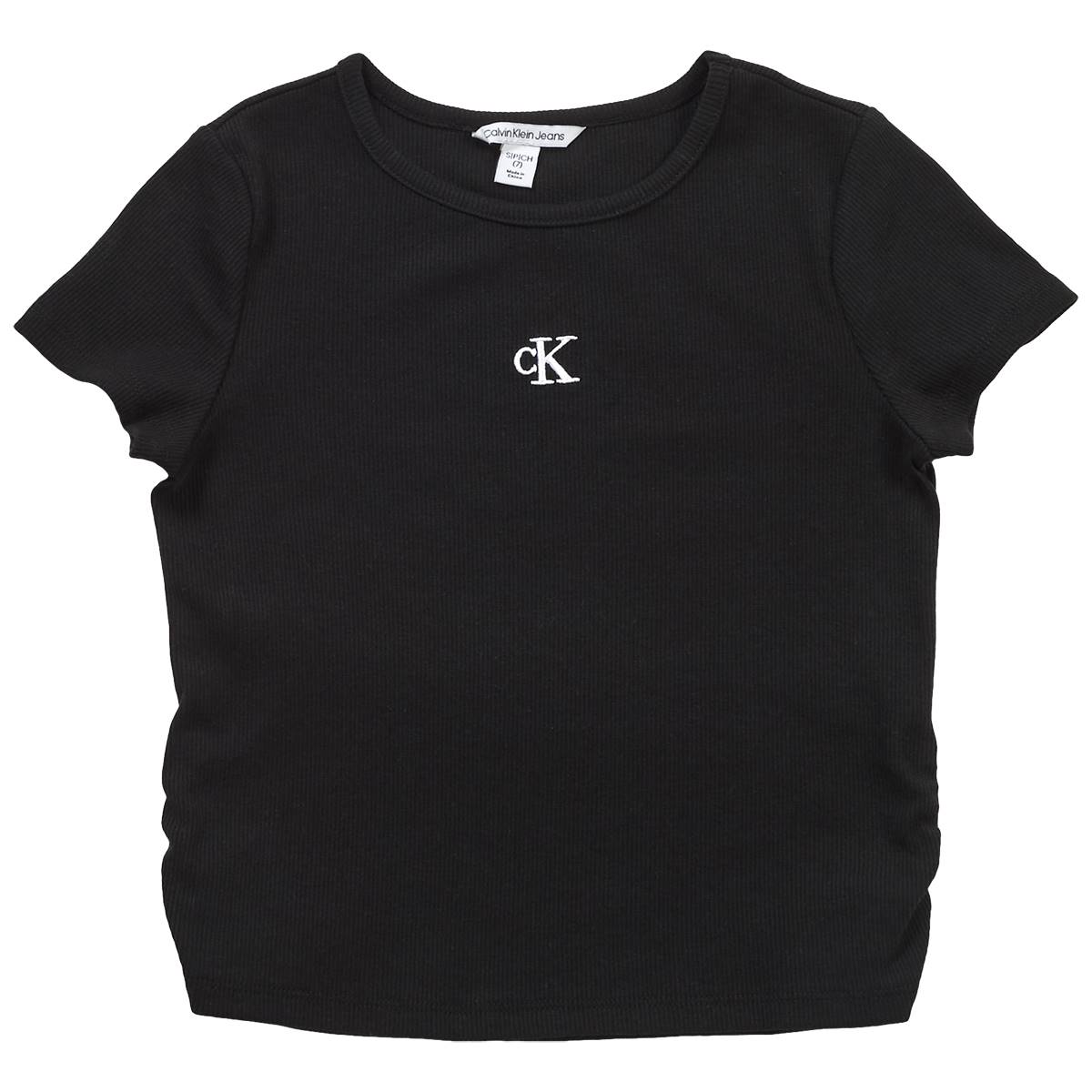 Girls (7-16) Calvin Klein Shirred Baby Short Sleeve Tee