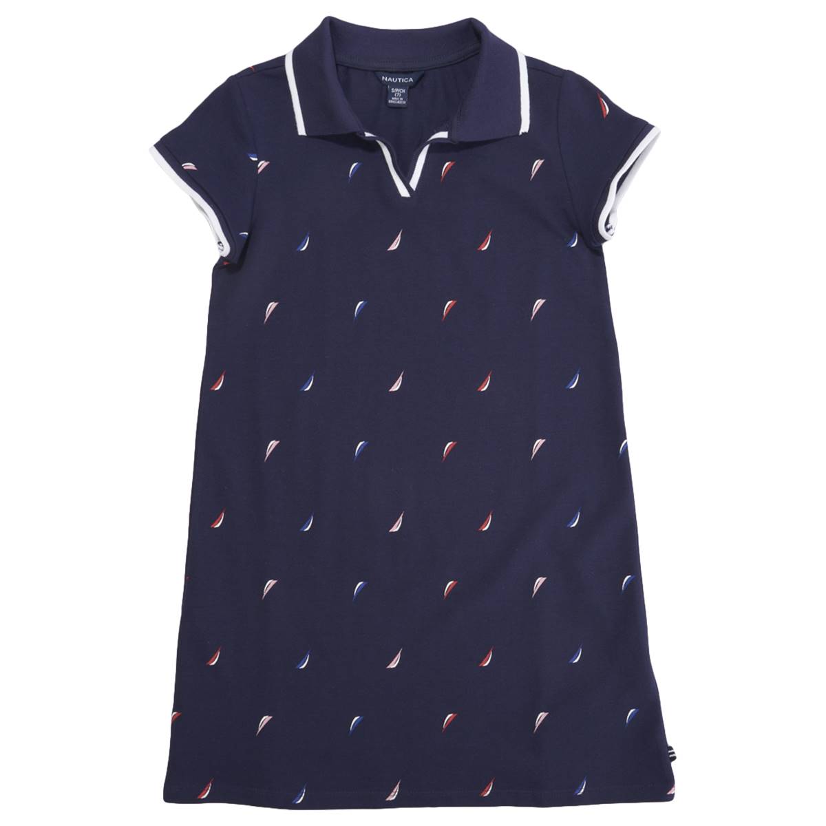 Girls (7-16) Nautica Multi Short Sleeve Polo Dress