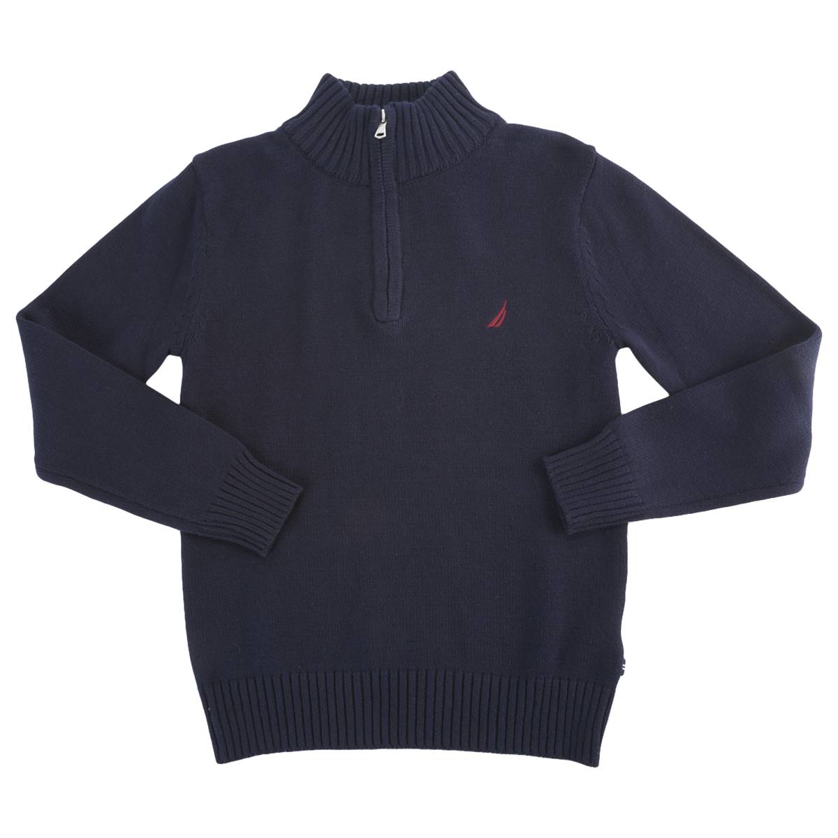 Boys (8-20) Nautica 1/4 Zip Key Solid Sweater