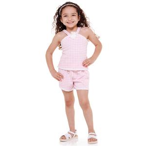 Girls (4-6x) Kids Headquarters(R) 2pc. Pink Houndstooth Set