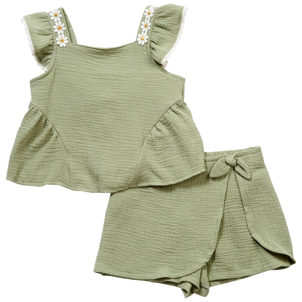 Girls 4-6x Kids HeadquartersR 2pc Floral Tank w Skort Set 18$