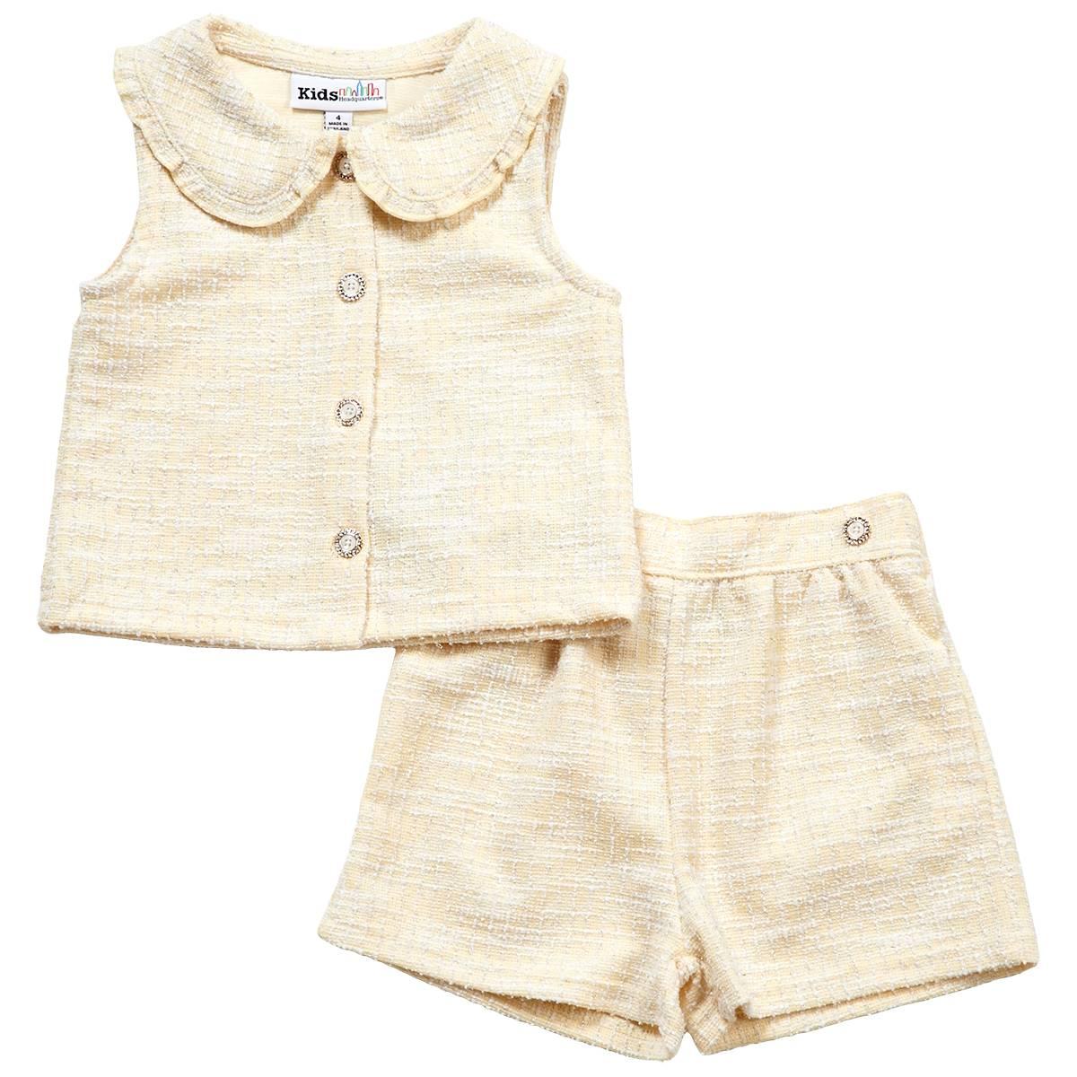 Girls 4-6x Kids HeadquartersR 2pc Button Tank Short Set 19$
