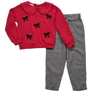 Girls (4-6x) Kids Headquarters(R) 2pc. Bow Top & Gingham Pants alternate view
