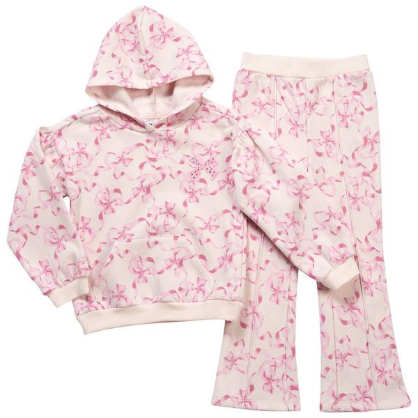 Girls (4-6x) Kids Headquarters(R) 2pc. Bow Hoodie & Flare Pant Set