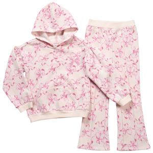 Girls (4-6x) Kids Headquarters(R) 2pc. Bow Hoodie & Flare Pant Set