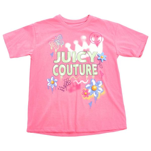 Girls (7-16) Juicy Couture Short Sleeve Graffiti Tee alternate view