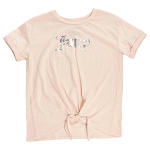 Girls (7-16) Juicy Couture Tie Front Metallic Logo Tee