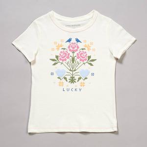 Girls (7-16) Lucky Brand Cross Stitch Flower Graphic Tee alternate view