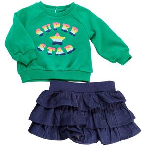 Baby Girl (12-24M) Kids Headquarters(R) Superstar Skirt Set
