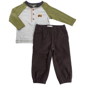 Baby Boy (12-24M) Kids Headquarters(R) Truck Henley & Jogger Set
