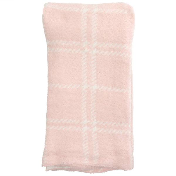 Maison Des Fleurs(R) Paris Chenille Plaid Baby Blanket - Blush