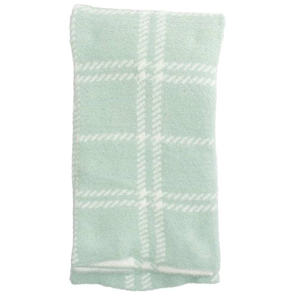 Maison Des Fleurs(R) Paris Chenille Plaid Baby Blanket - Mint
