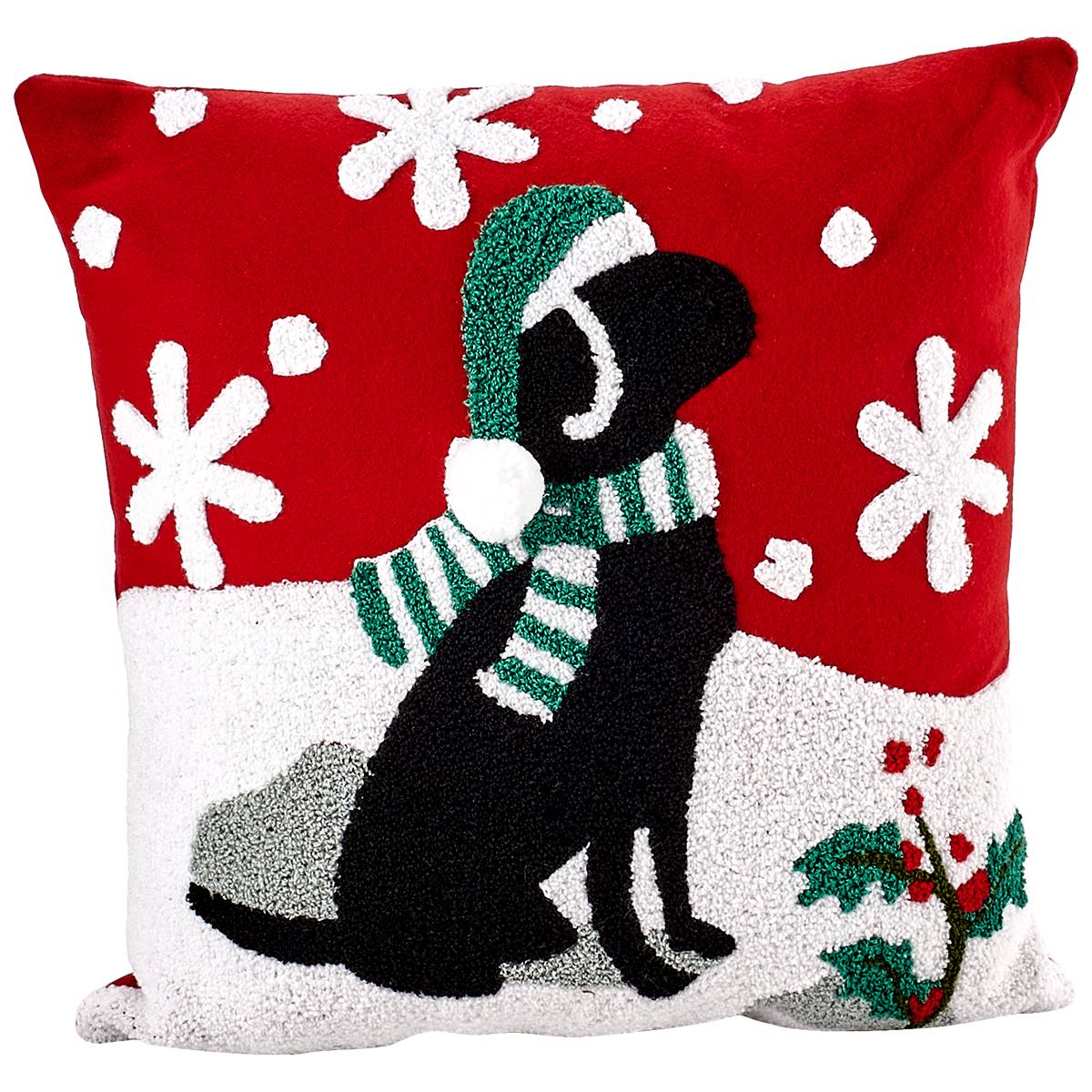 Snow Dog Christmas Decorative Pillow - 14x19