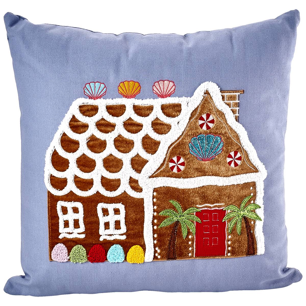 Gingerbread Shore House Decorative Pillow - 16x16