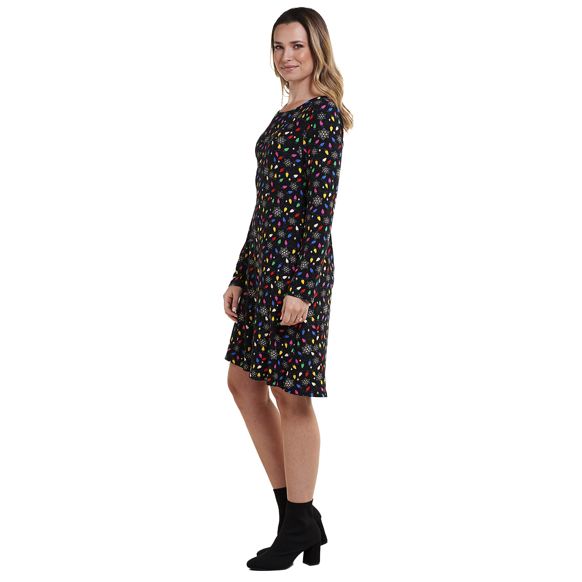 Womens Harlow & Rose Christmas Lights Shift Dress