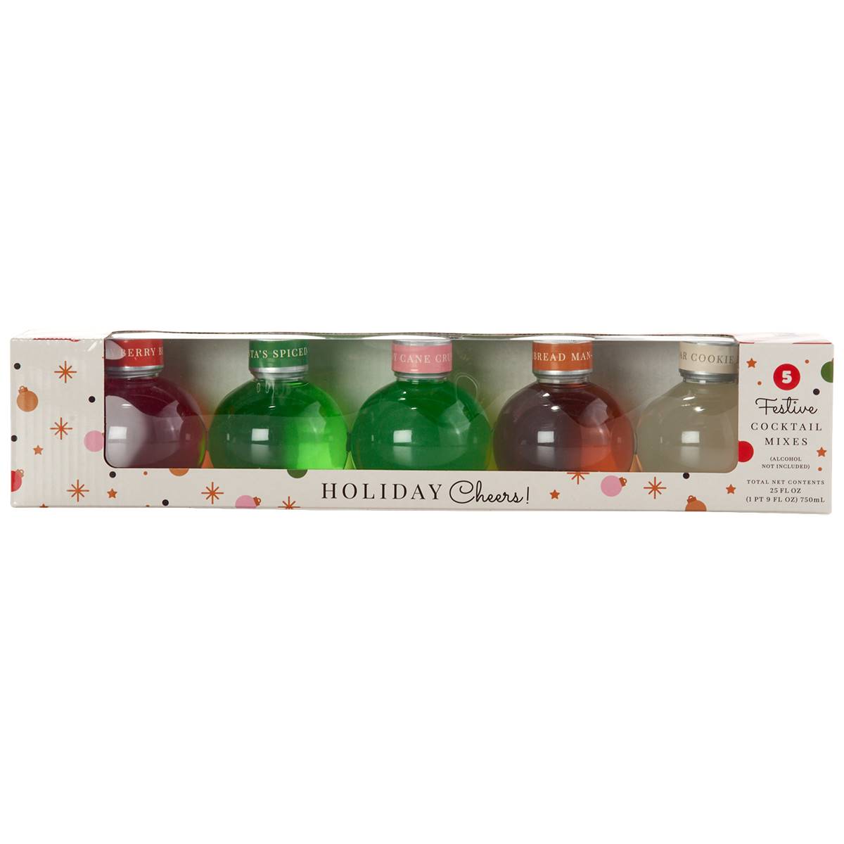 5pk. Festive Cocktail Ornaments