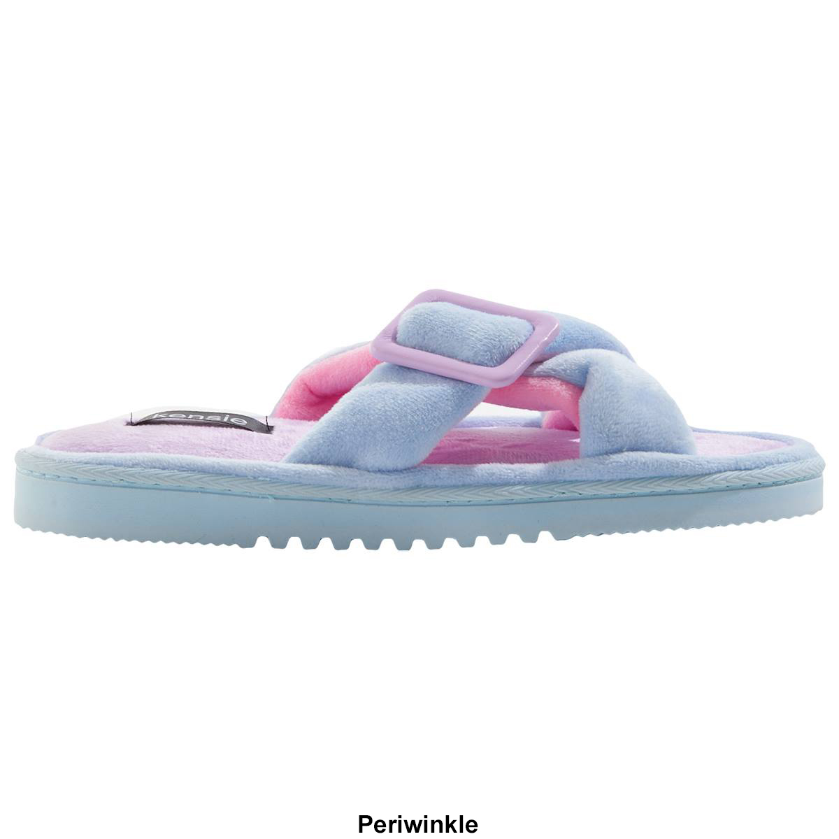 Womens Kensie X Cross Slide Slippers With Buckle