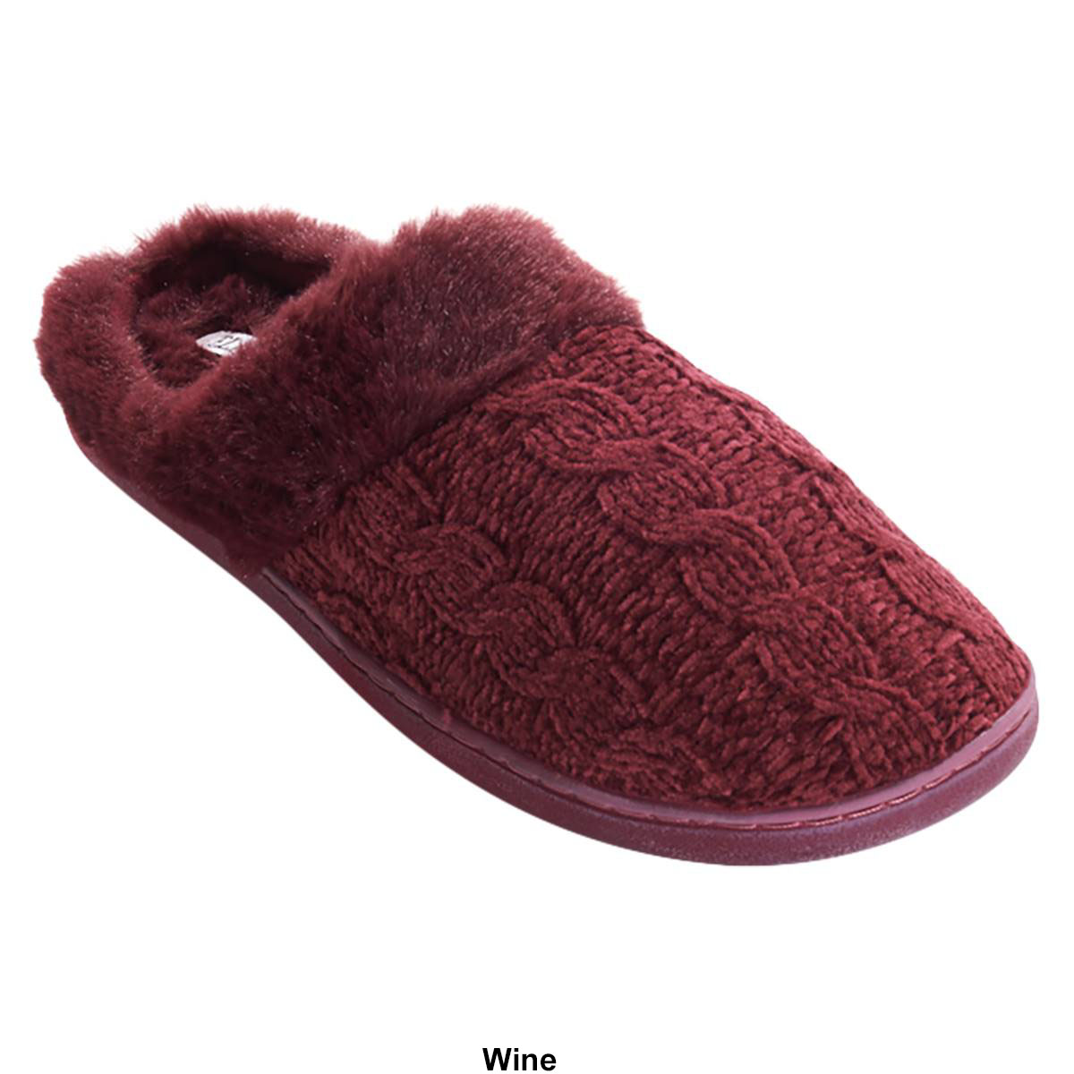 Womens Ellen Tracy Chenille Clog Slippers