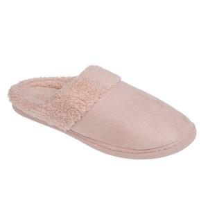 Womens Gold Toe(R) Microsuede Clog Slippers w/Faux Fur Collar