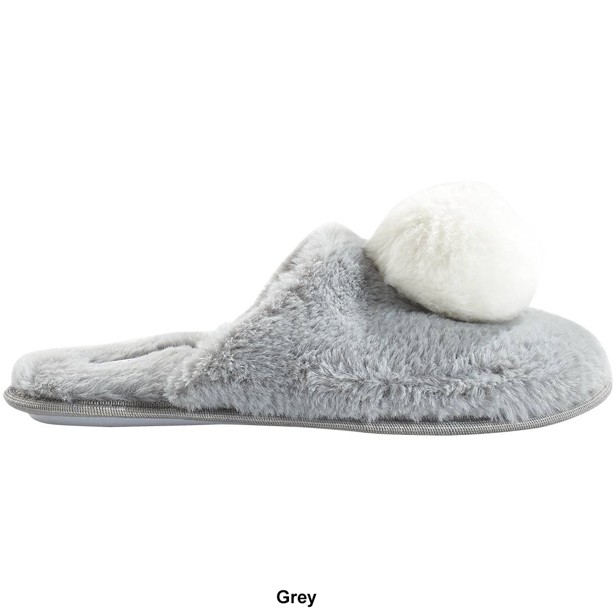 Womens Ellen Tracy Faux Fur Slide With Pom