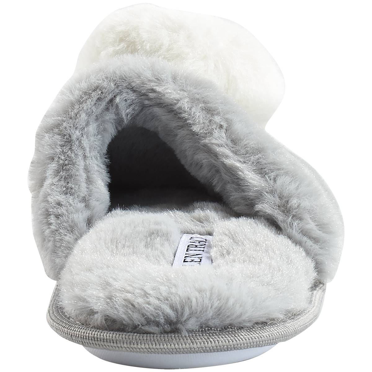 Womens Ellen Tracy Faux Fur Slide With Pom