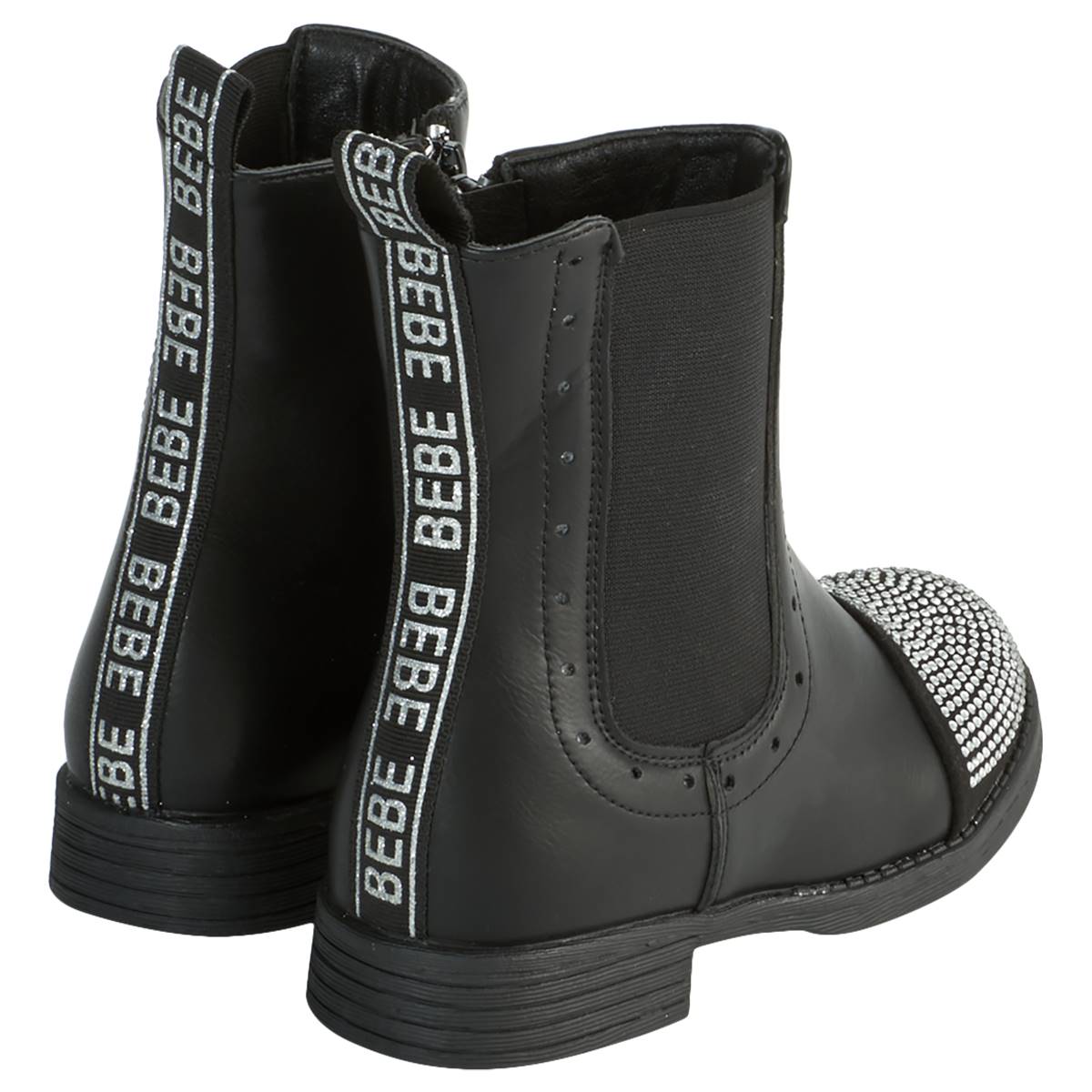 Big Girls Bebe Tall Chelsea Boots W/Rhinestones