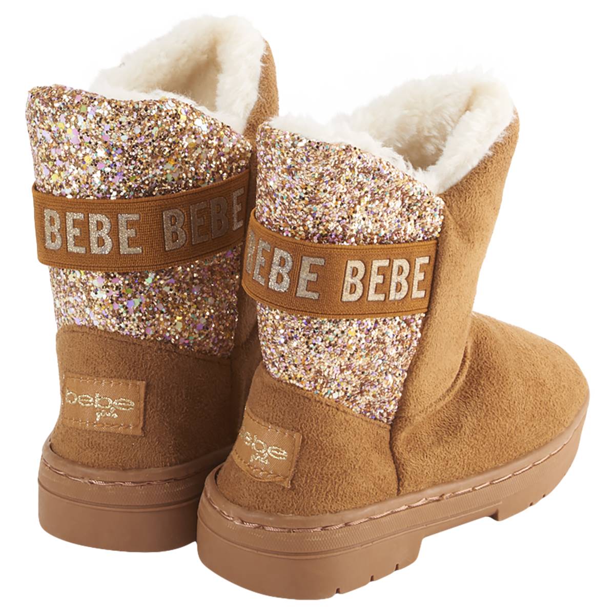 Girls Bebe Glitter Panel Winter Boots