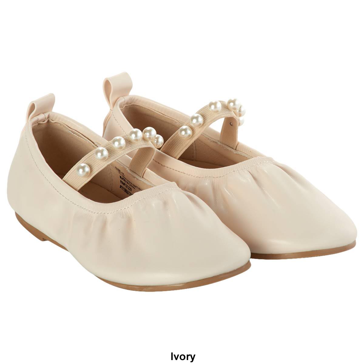 Little Girls Vince Camuto Pearl Embellished Ballet Flats