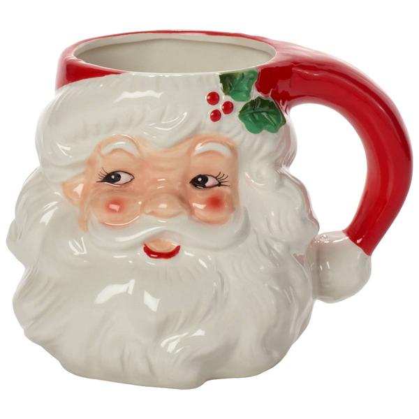 Home Essentials 26oz White Vintage Santa Mug