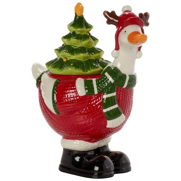 Home Essentials Duck w/ Sweater & Scarf Cookie Jar