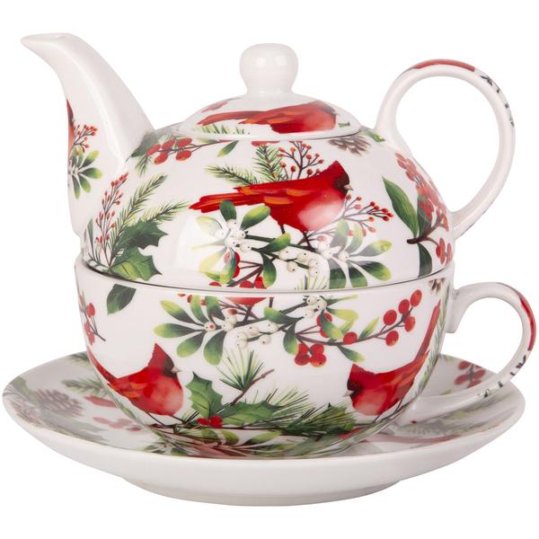Home Essentials Holiday Cardinal Tea for One