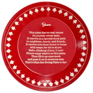 Home Essentials Red Christmas Giving Plate