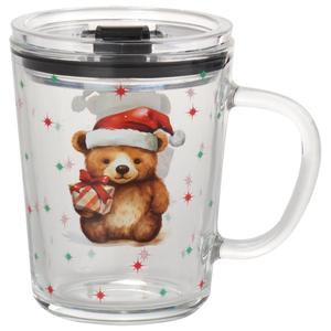 Home Essentials Christmas Teddy Bear Mug with Lid