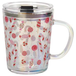 Home Essentials Christmas Peppermint Mug with Lid