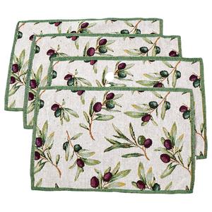 Basil & Bloom Olives Tape Placemats - Set of 4