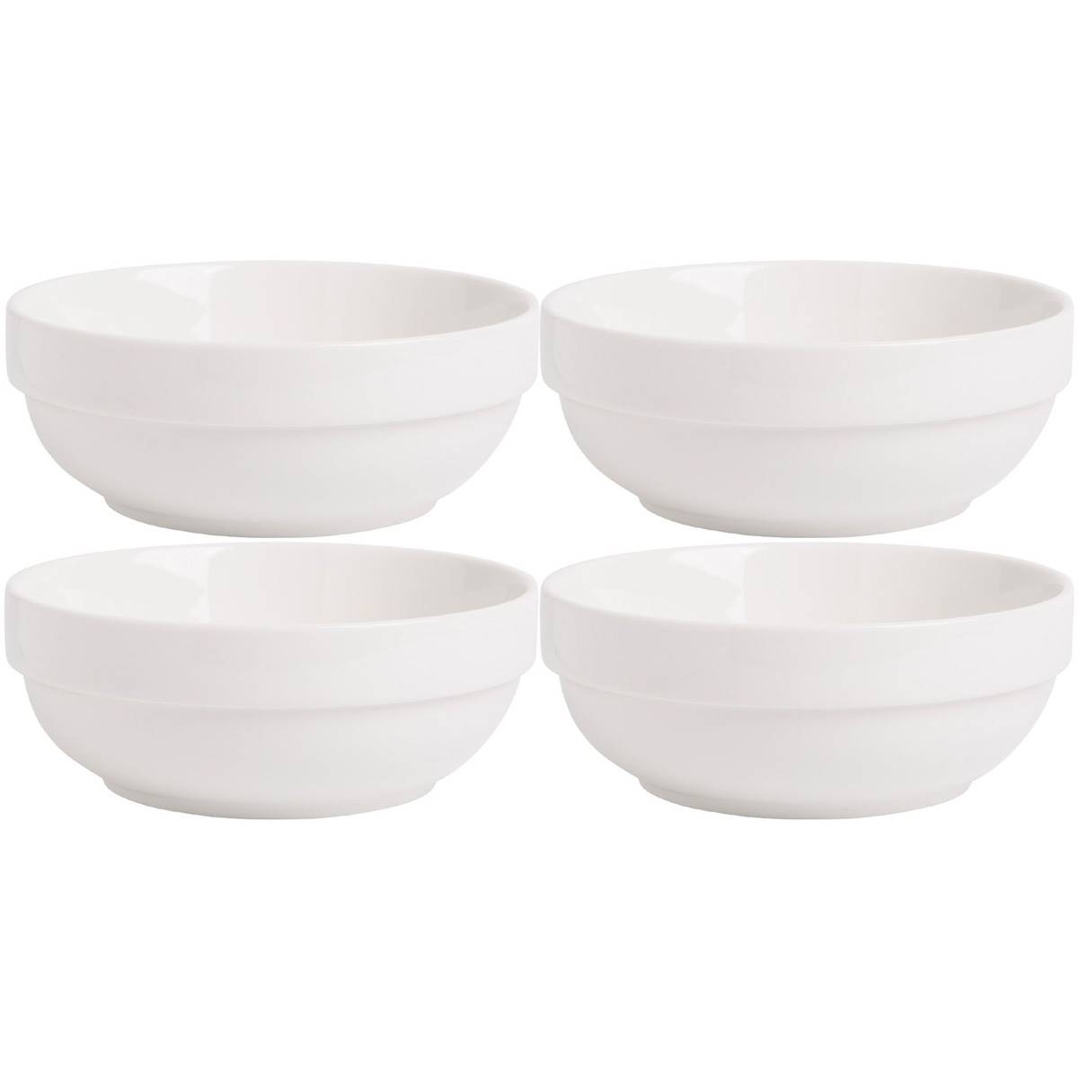Home Essentials 6in. White Round All Purpose Bowls - Set Of 4