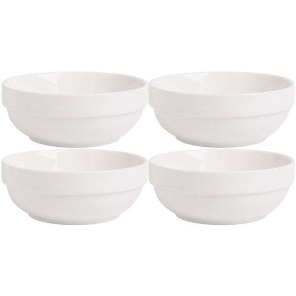 Home Essentials 6in. White Round All Purpose Bowls - Set of 4